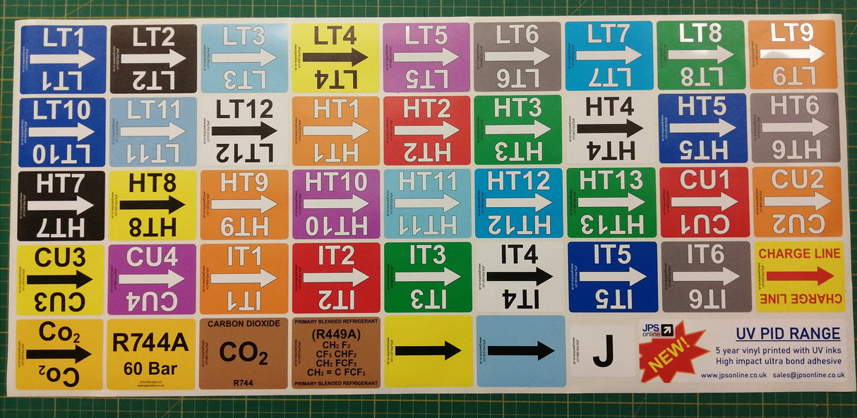 Stock Pipe Identification Labels (Pack of 50)