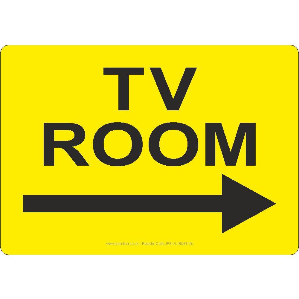 TV Room Right Arrow Sign – JPS Online Ltd