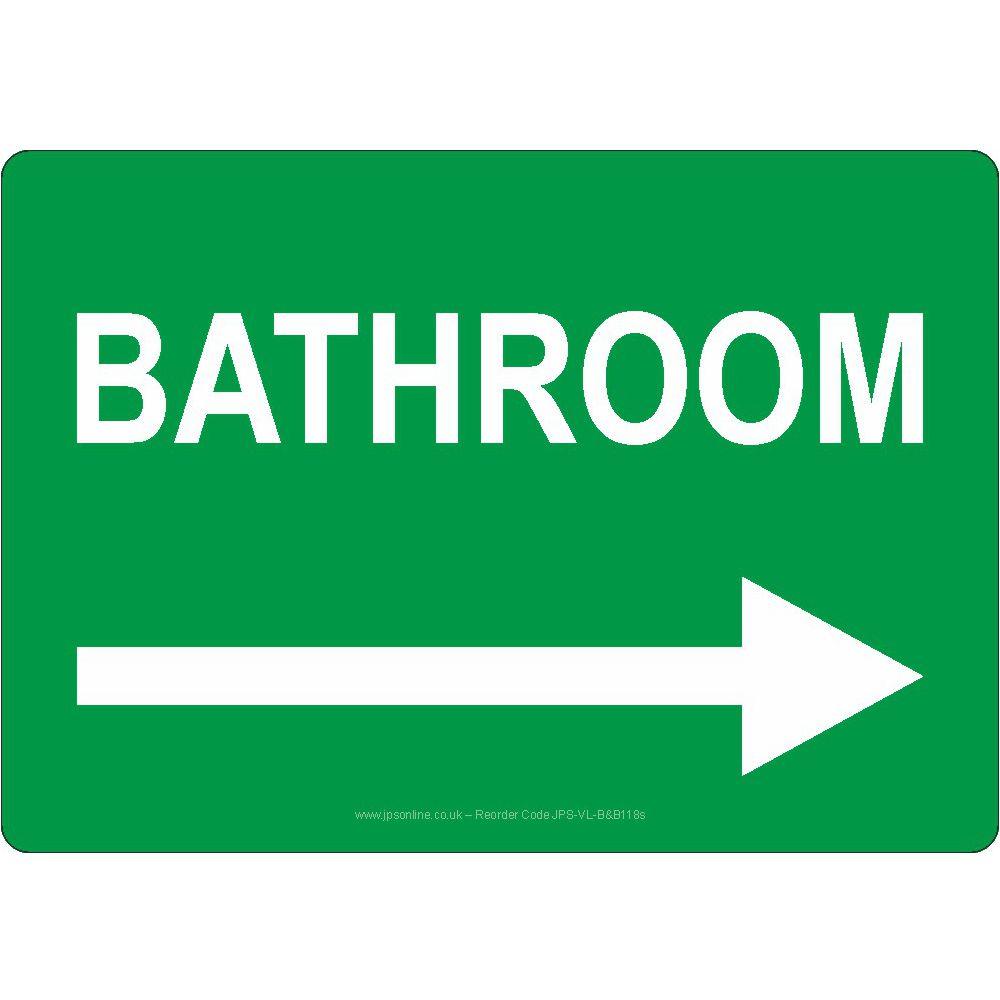 Bathroom Right Arrow Sign - JPS Online Ltd