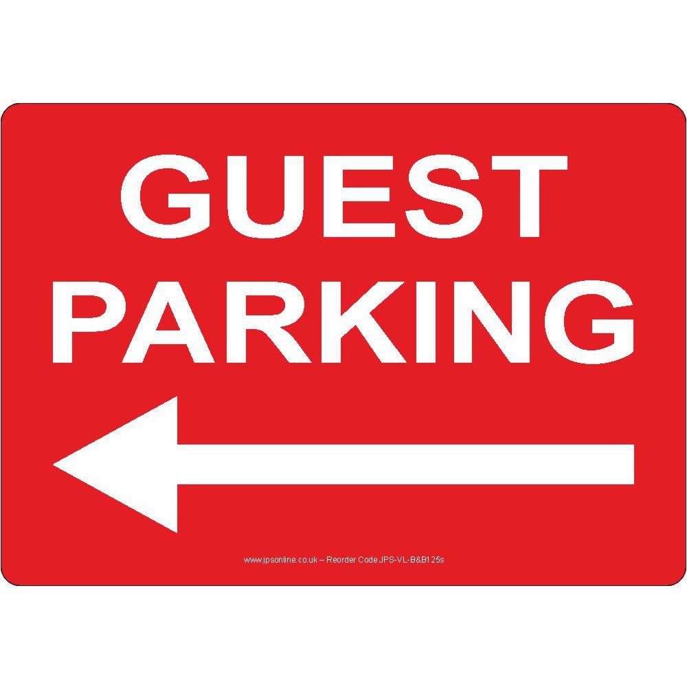 Guest Parking Left Arrow Sign - JPS Online Ltd