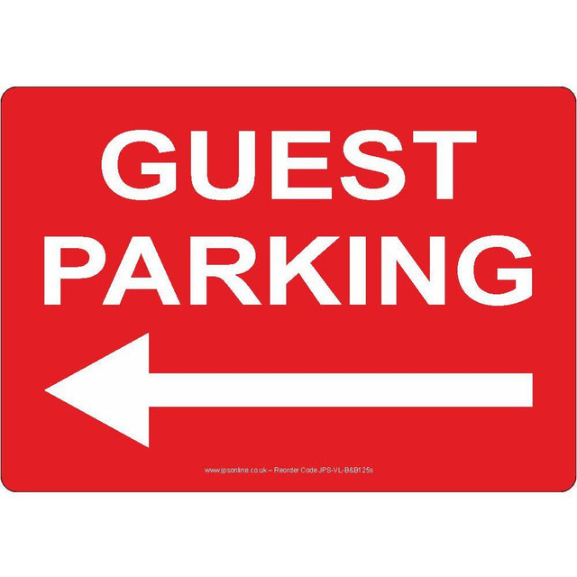 Guest Parking Left Arrow Sign - JPS Online Ltd