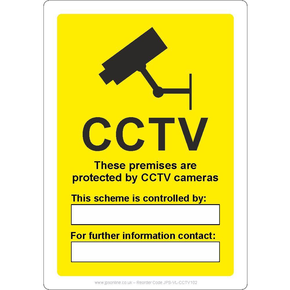 CCTV These Premises Are Protected Sign – JPS Online Ltd