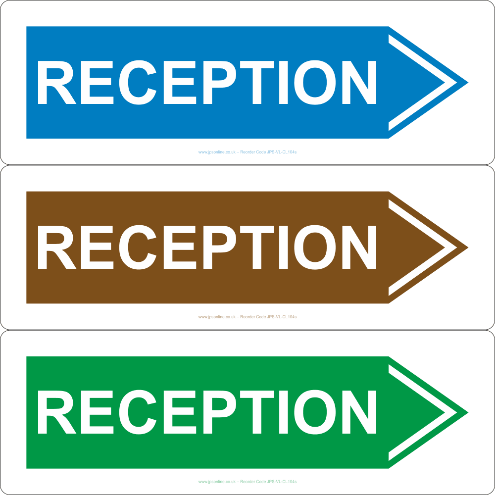 Reception (Right Arrow) Sign – JPS Online Ltd