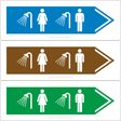 Male/Female Showers (Right Arrow) Sign - JPS Online Ltd