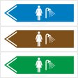 Female Showers (Left Arrow) Sign - JPS Online Ltd