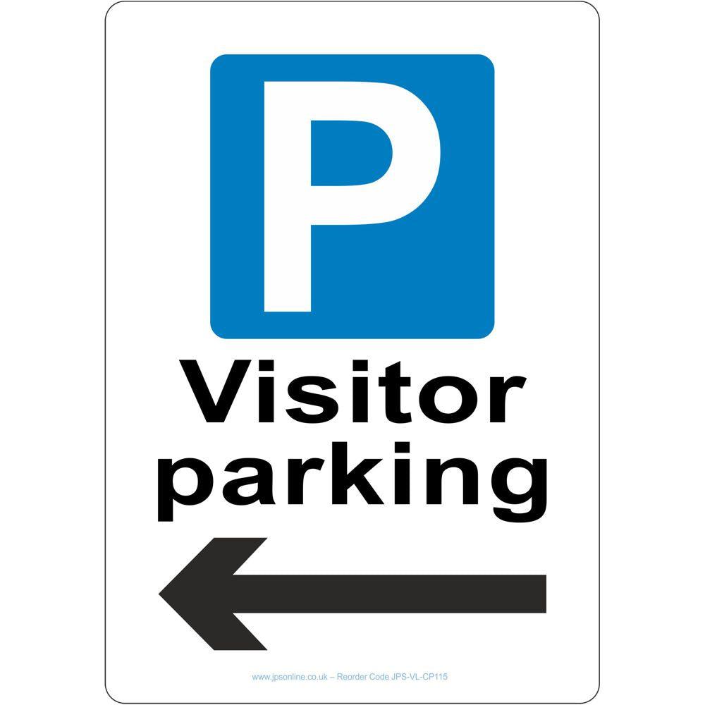 Visitor Parking Arrow Left Sign - JPS Online Ltd