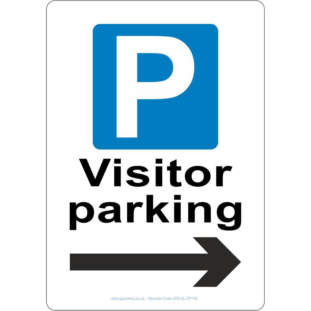 Visitor Parking Arrow Right Sign - JPS Online Ltd