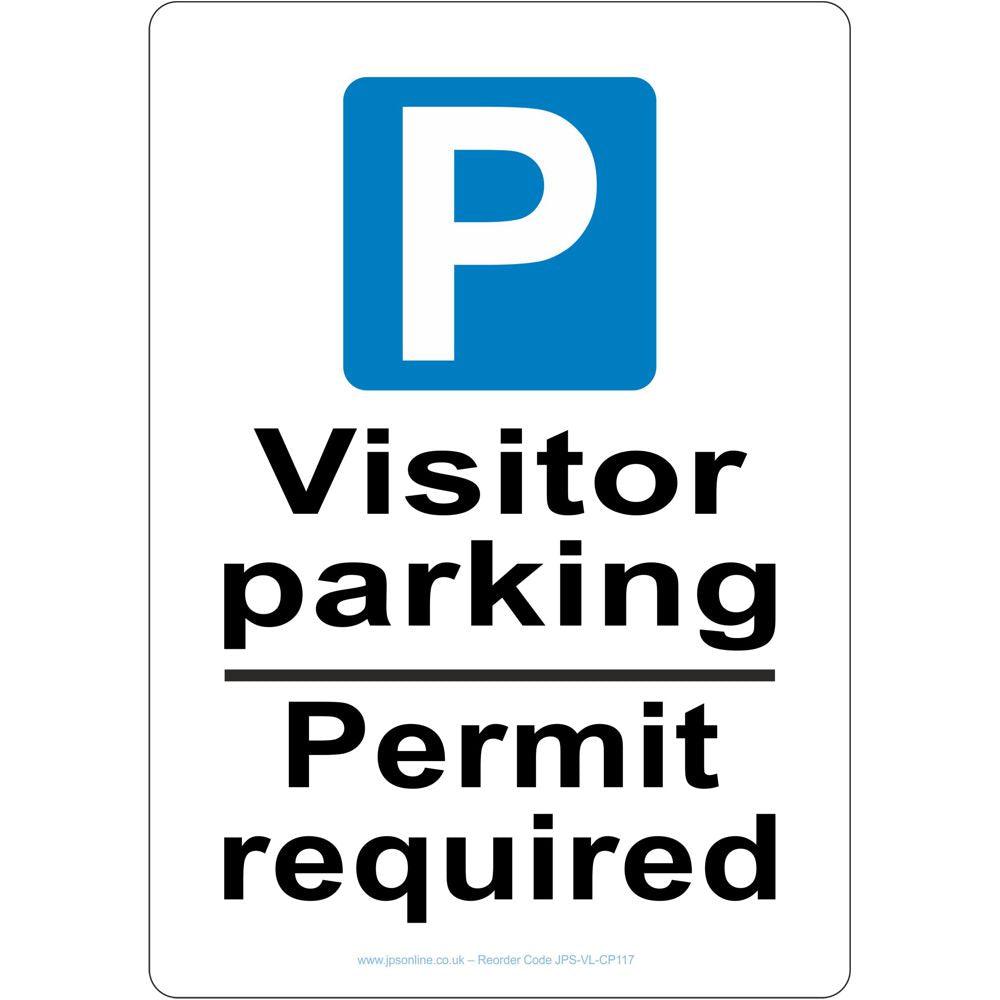 Visitor Parking Permit Required Sign - JPS Online Ltd