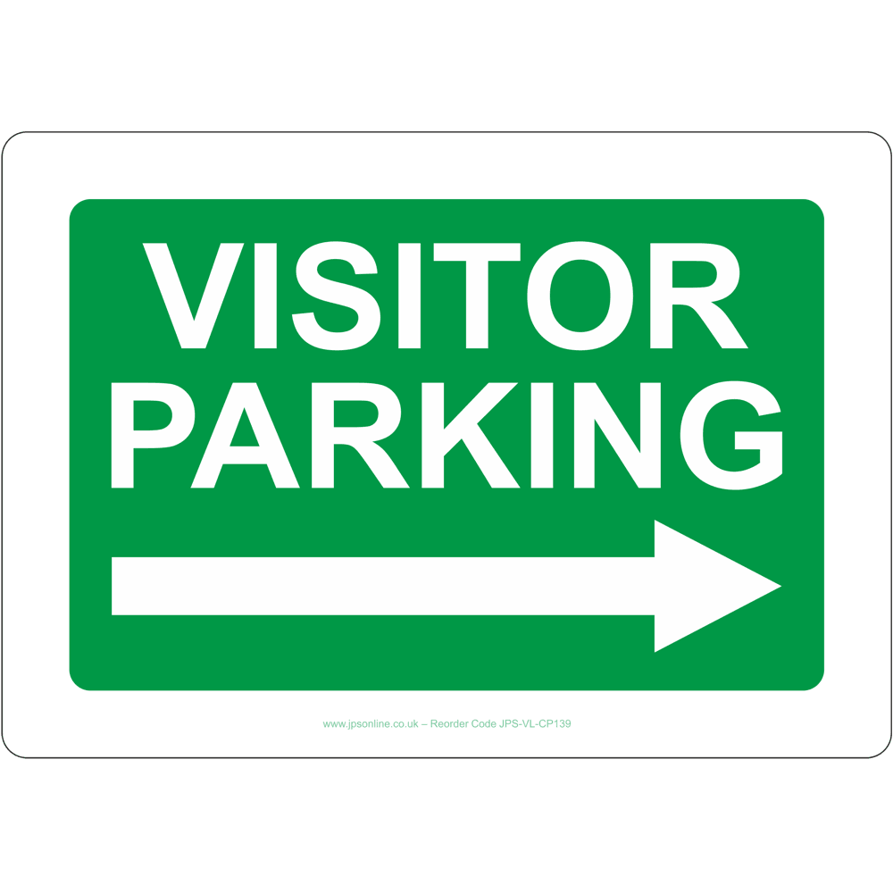 Visitor Parking Arrow Right Sign - JPS Online Ltd
