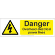 Danger Overhead Electrical Power Lines Sign - JPS Online Ltd
