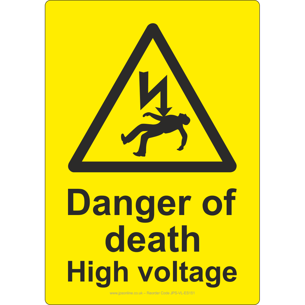 Danger Of Death High Voltage Sign - JPS Online Ltd