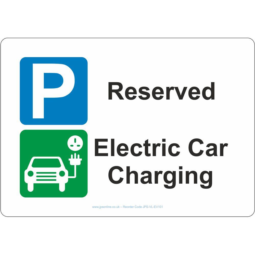 Reserved for Electric Car Charging Sign - JPS Online Ltd
