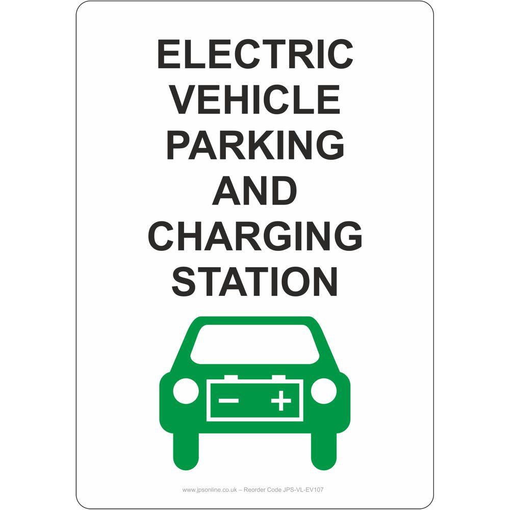 Electric Vehicle Parking and Charging Station Sign - JPS Online Ltd