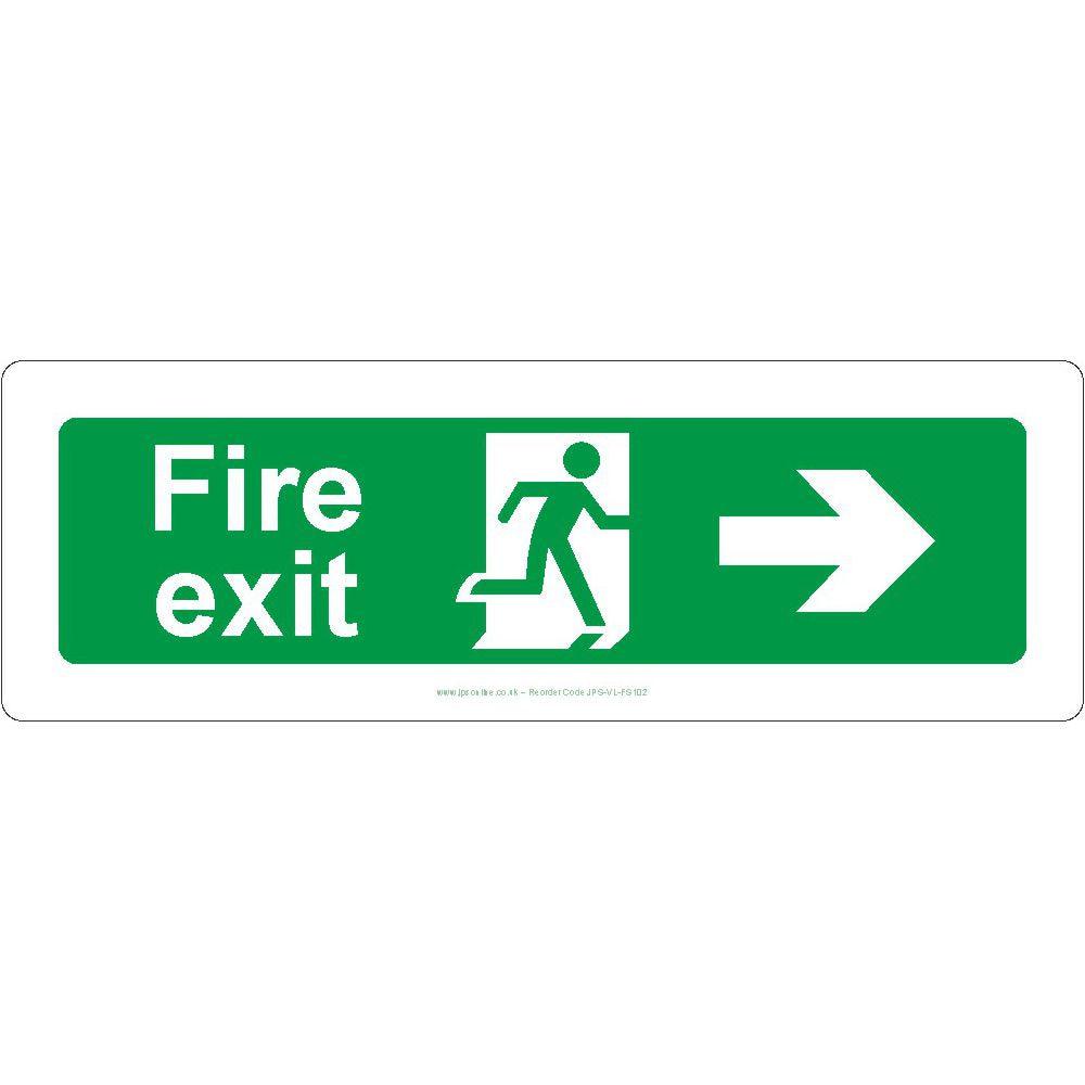 Fire Exit Arrow Right Sign – JPS Online Ltd