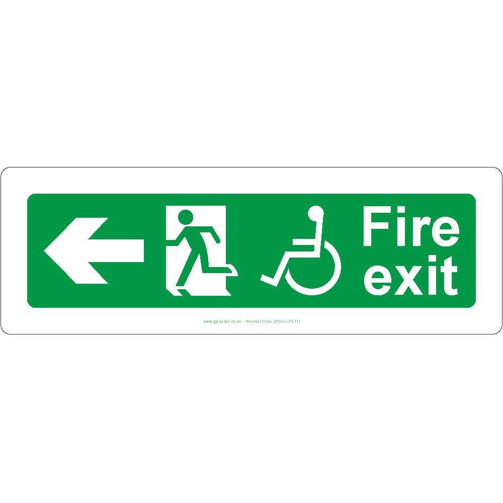 Fire Exit Arrow Down Sign – JPS Online Ltd