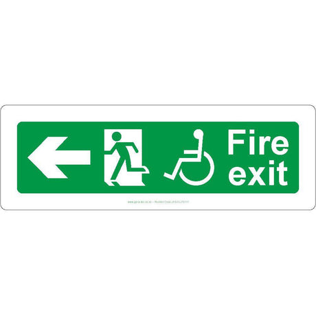 Fire Exit Arrow Down Sign - JPS Online Ltd