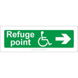 Refuge Point Arrow Right Sign - JPS Online Ltd