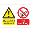 SF6 Gas-Filled Equipment/No Smoking Sign - JPS Online Ltd