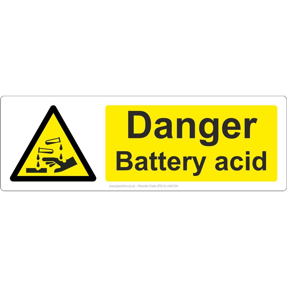 Danger Battery Acid Sign – JPS Online Ltd