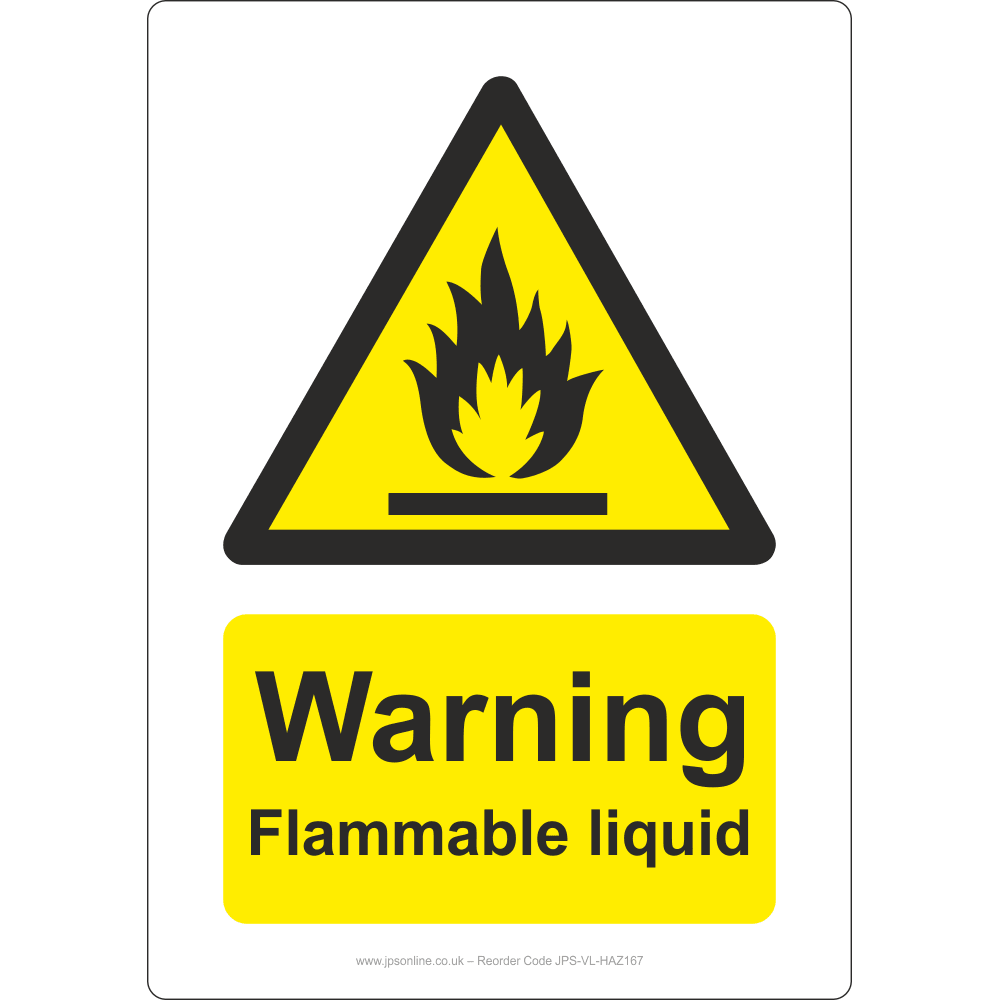 Warning Flammable Liquid Sign - JPS Online Ltd