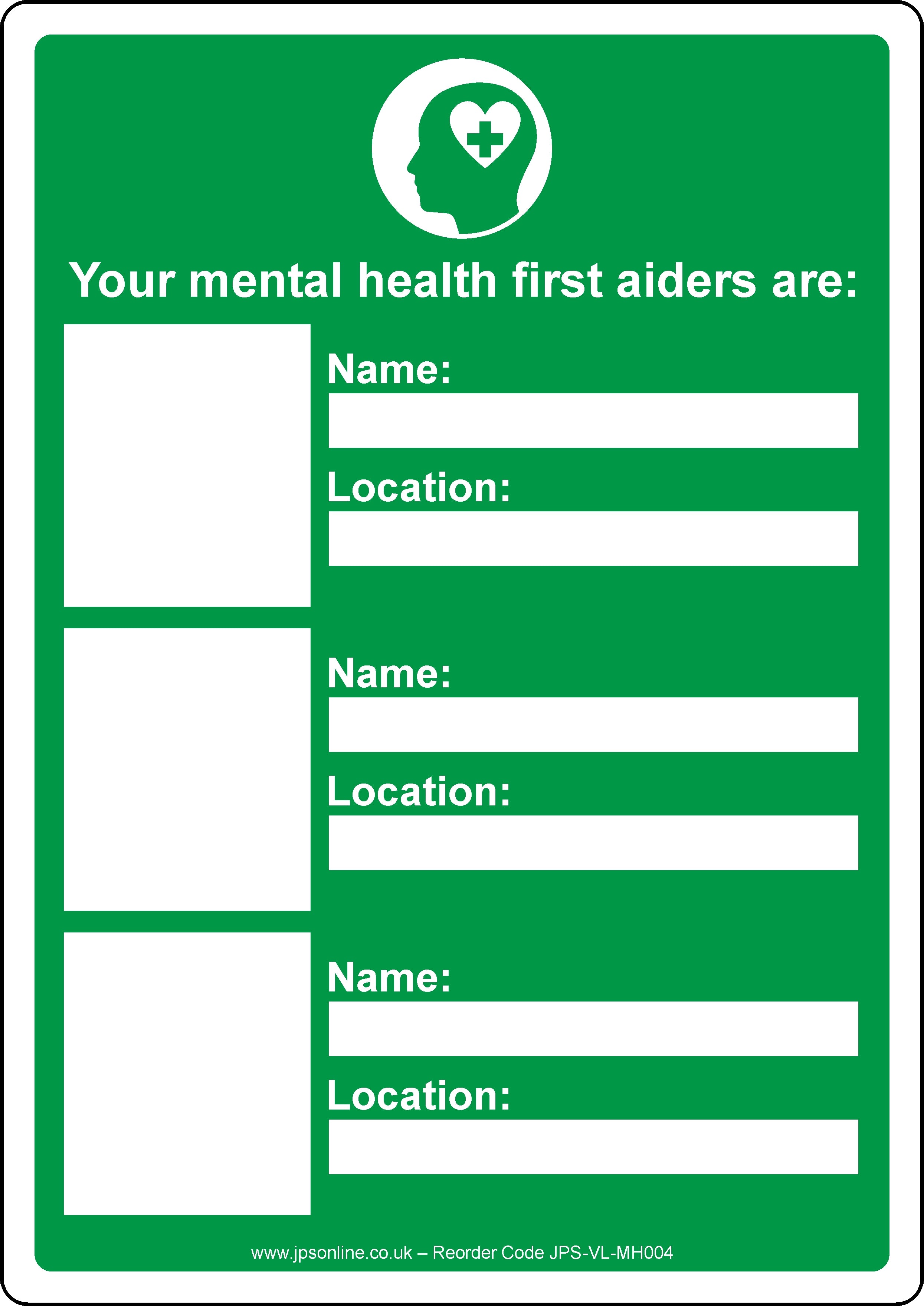 Your Mental Health First Aiders Are Sign – JPS Online Ltd