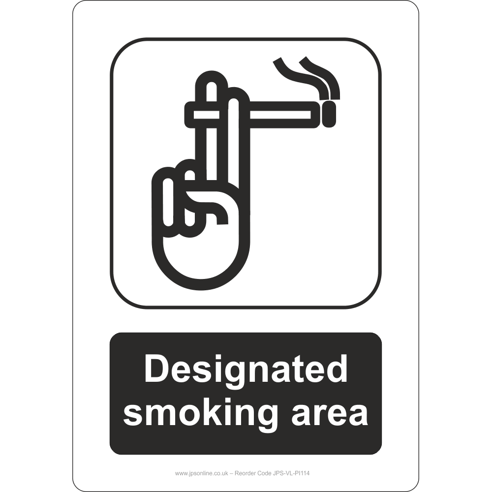 Designated Smoking Area Sign – JPS Online Ltd