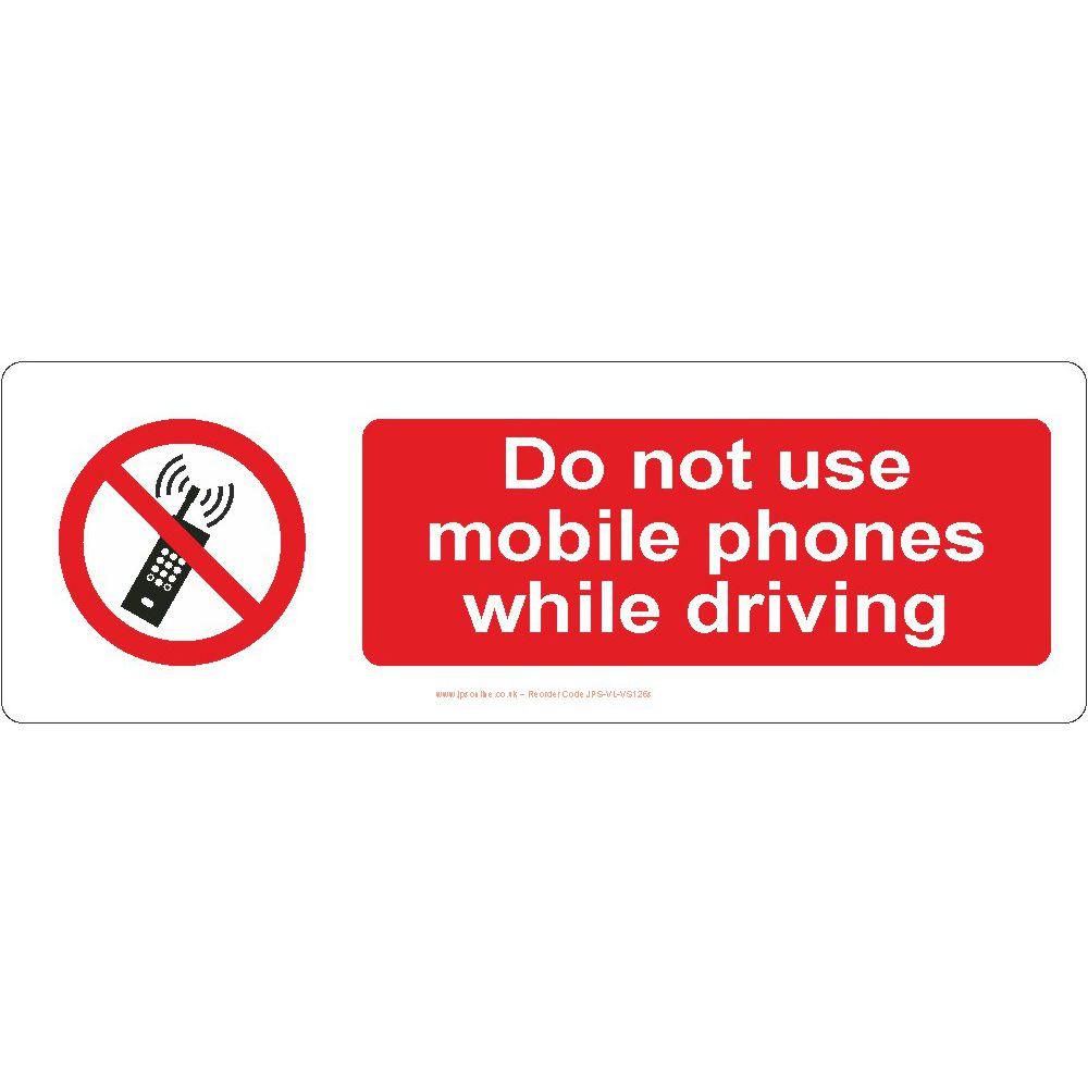 Do Not Use Mobile Phones While Driving Sign - JPS Online Ltd