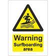 Warning Surfboarding Area Sign - JPS Online Ltd