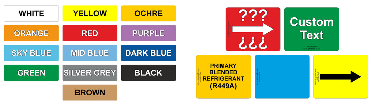 Bespoke Pipe Identification Labels (Pack of 50)