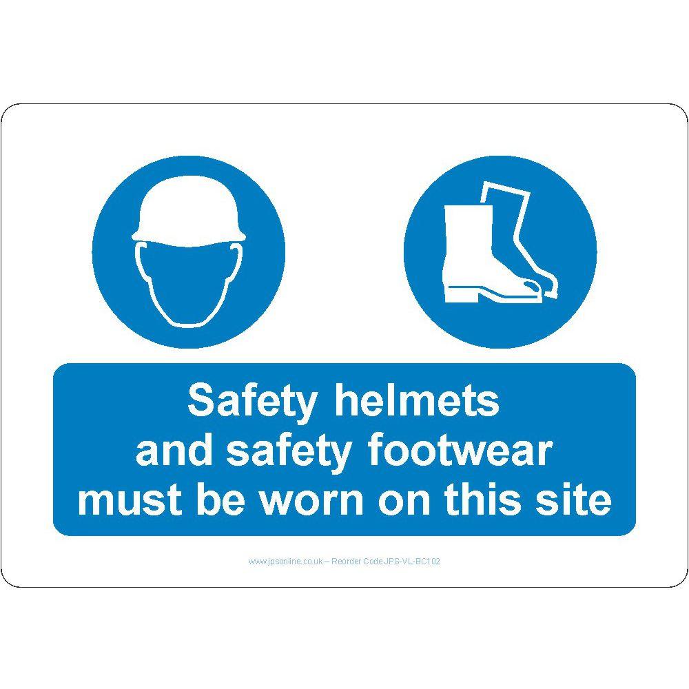 Hard Hats and Safety Footwear Sign - JPS Online Ltd