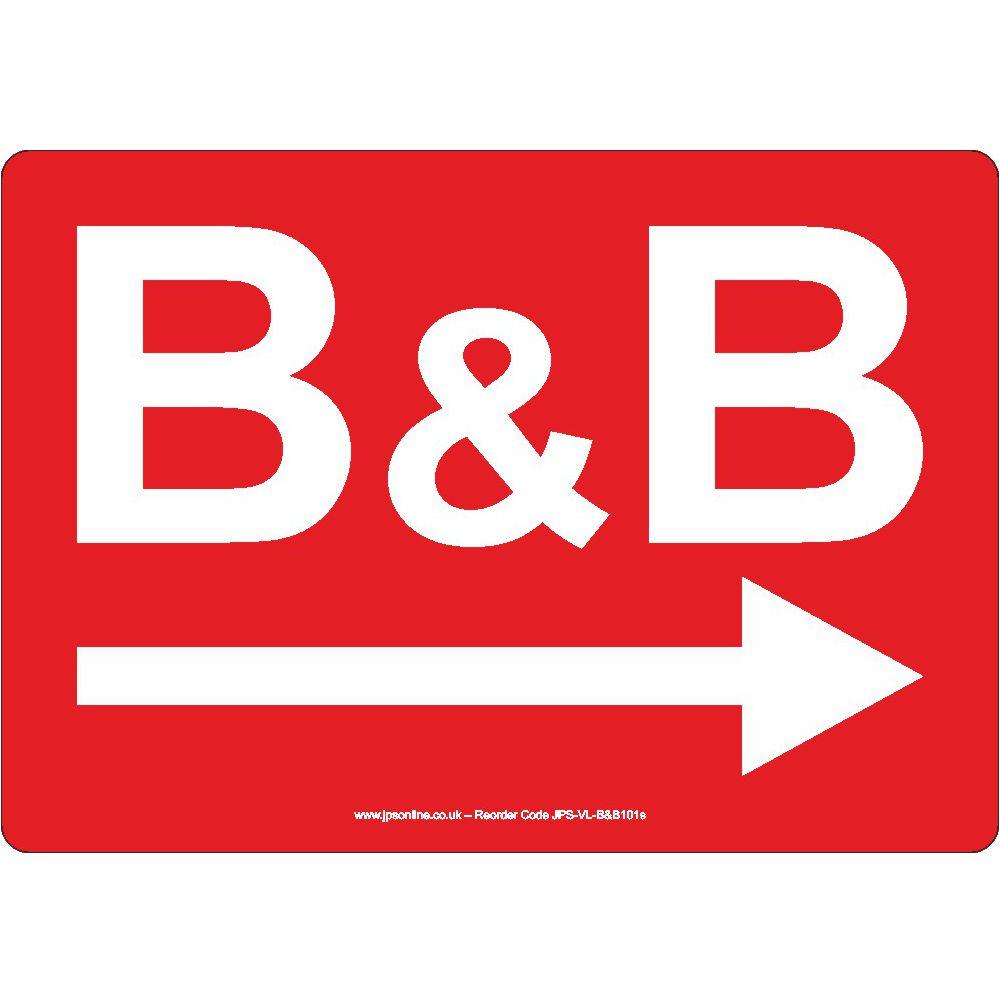 B&B Right Arrow Sign - JPS Online Ltd