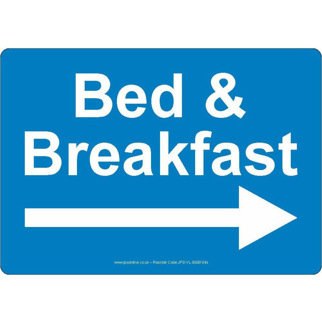 Bed & Breakfast Right Arrow Sign - JPS Online Ltd