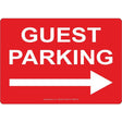 Guest Parking Right Arrow Sign - JPS Online Ltd