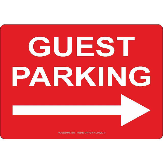 Guest Parking Right Arrow Sign - JPS Online Ltd