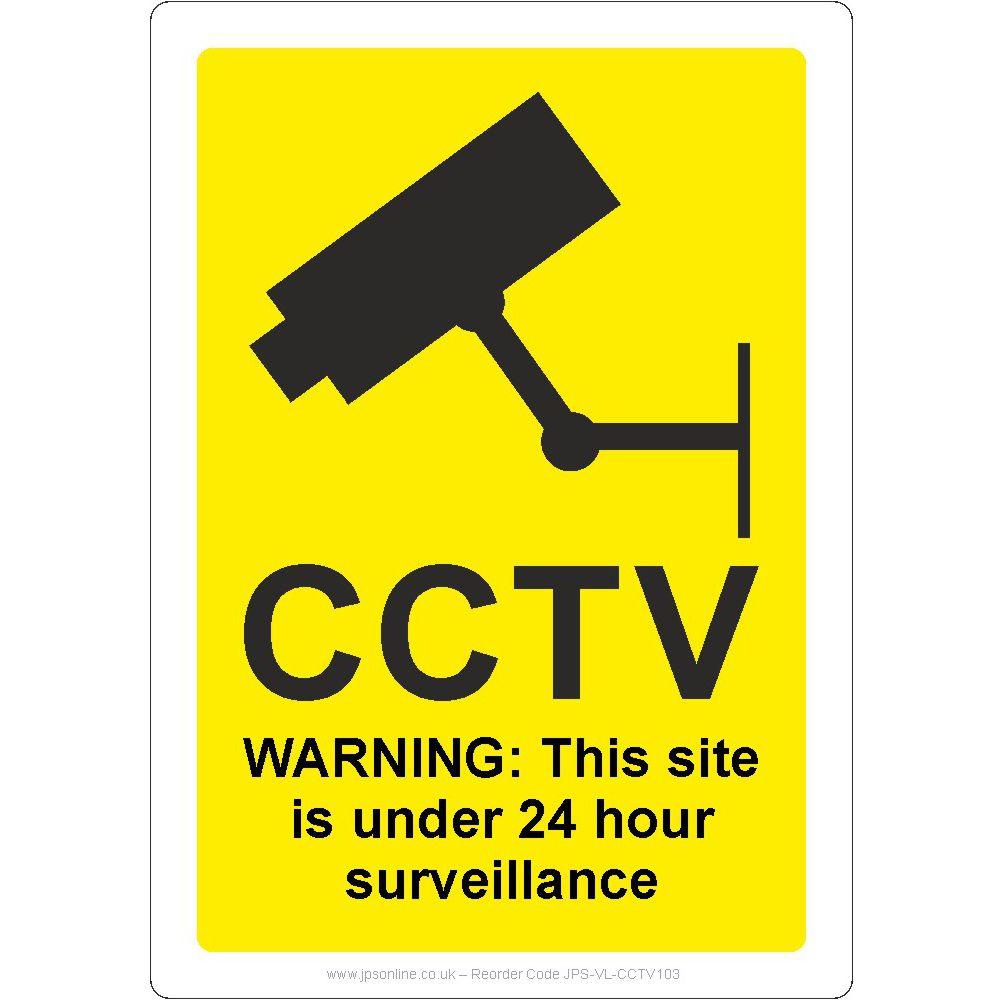 CCTV This Site Is Under 24 Hour Surveillance Sign - JPS Online Ltd