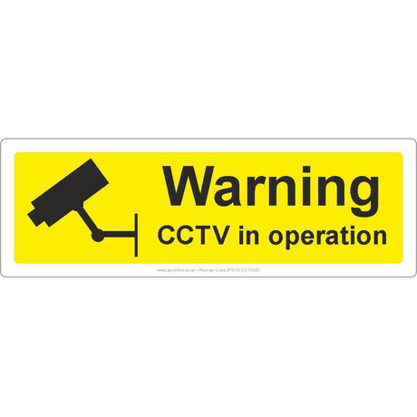 Warning CCTV In Operation Sign - JPS Online Ltd