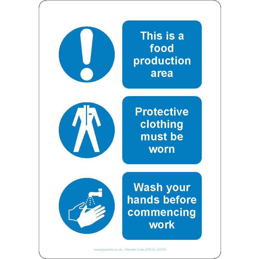 Visual Sign Area Production Food Production Area Sign – JPS Online Ltd