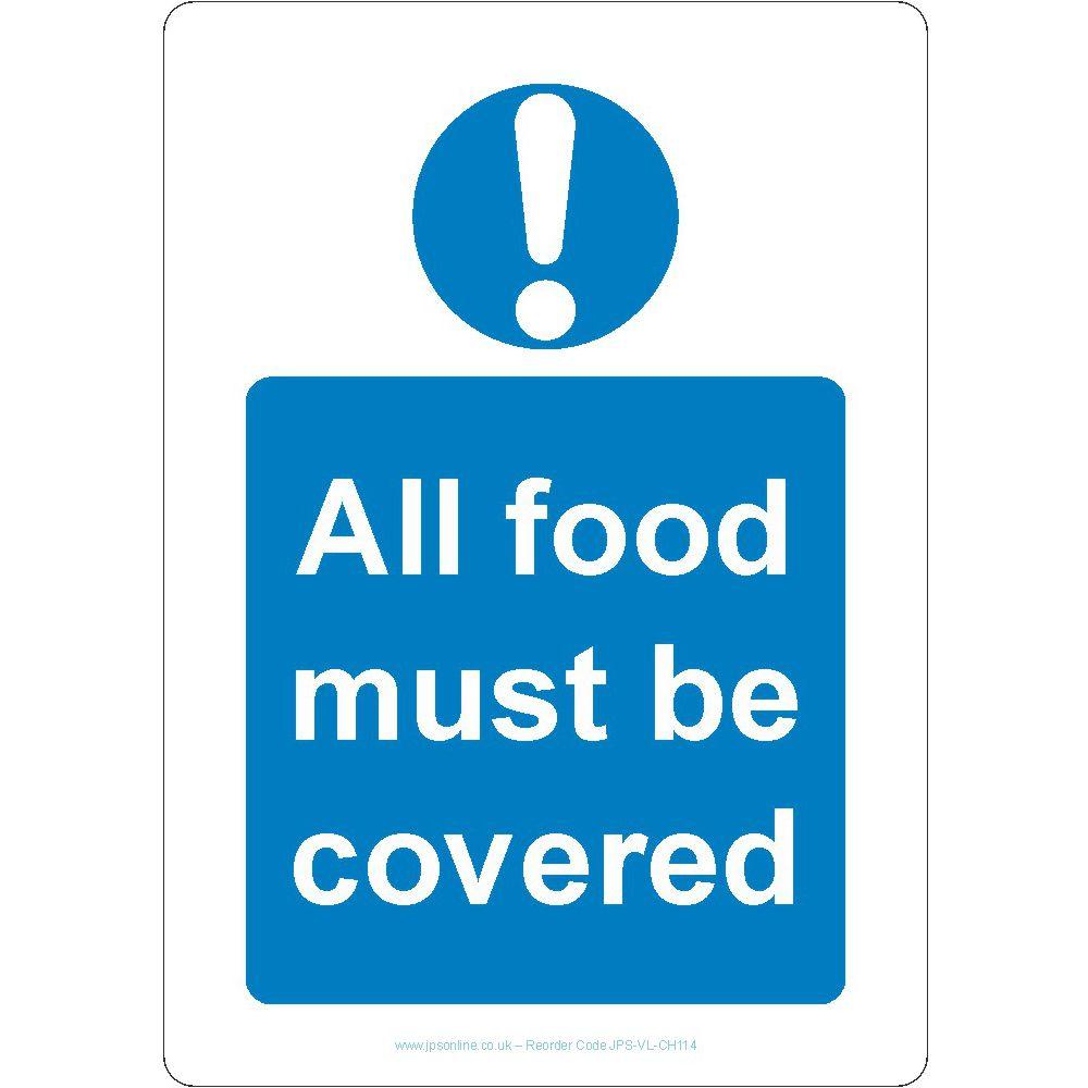 All Food Must Be Covered Sign - JPS Online Ltd