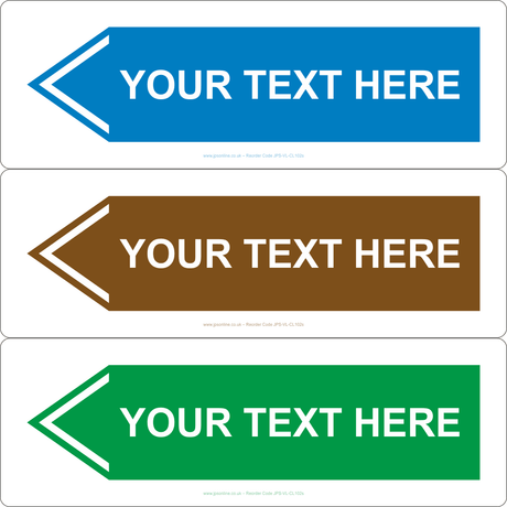 Your Text Here (Left Arrow) Sign - JPS Online Ltd