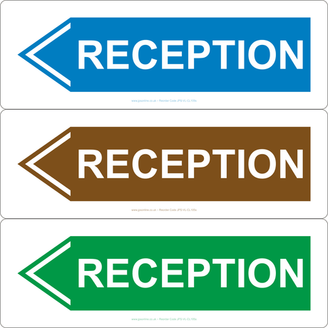 Reception (Left Arrow) Sign - JPS Online Ltd