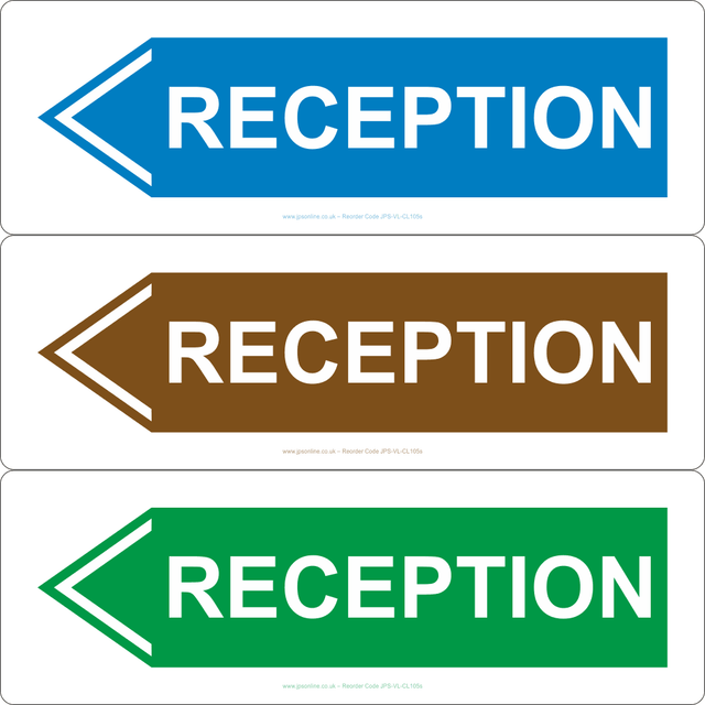 Reception (Left Arrow) Sign - JPS Online Ltd