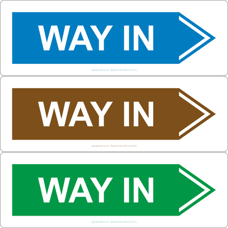 Way In (Right Arrow) Sign - JPS Online Ltd