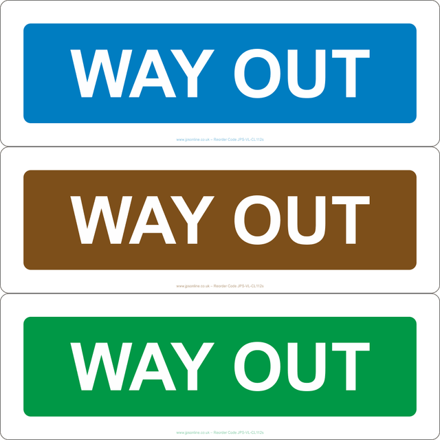 Way Out Sign - JPS Online Ltd