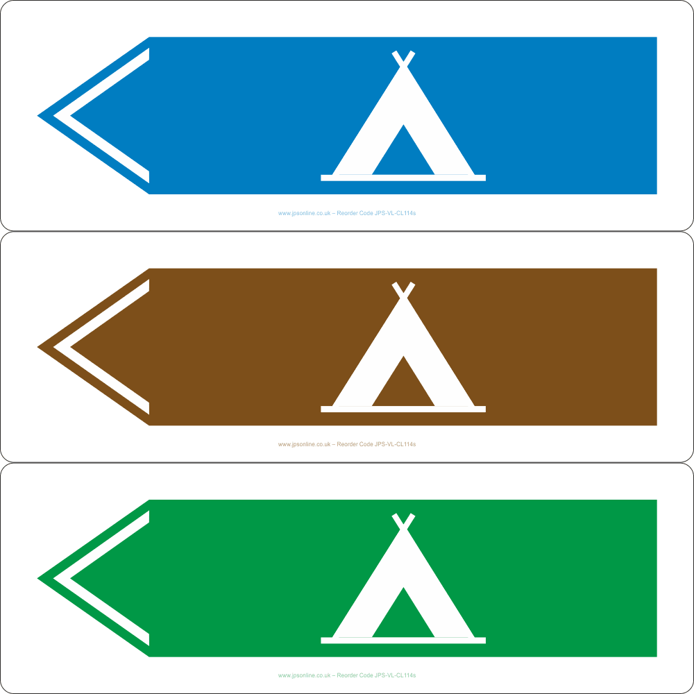 Tent (Left Arrow) Sign - JPS Online Ltd