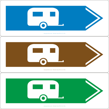 Caravan (Right Arrow) Sign - JPS Online Ltd