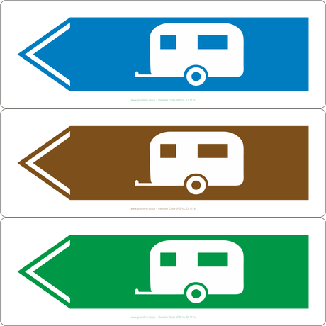 Caravan (Left Arrow) Sign - JPS Online Ltd
