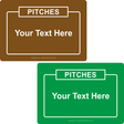 Pitches Sign with Your Text Added - JPS Online Ltd