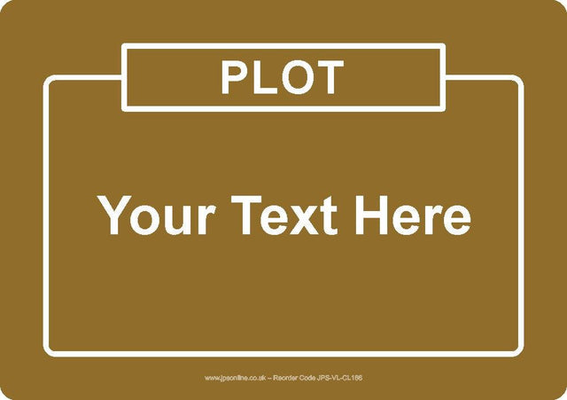 Plot Sign with Your Text Added - JPS Online Ltd