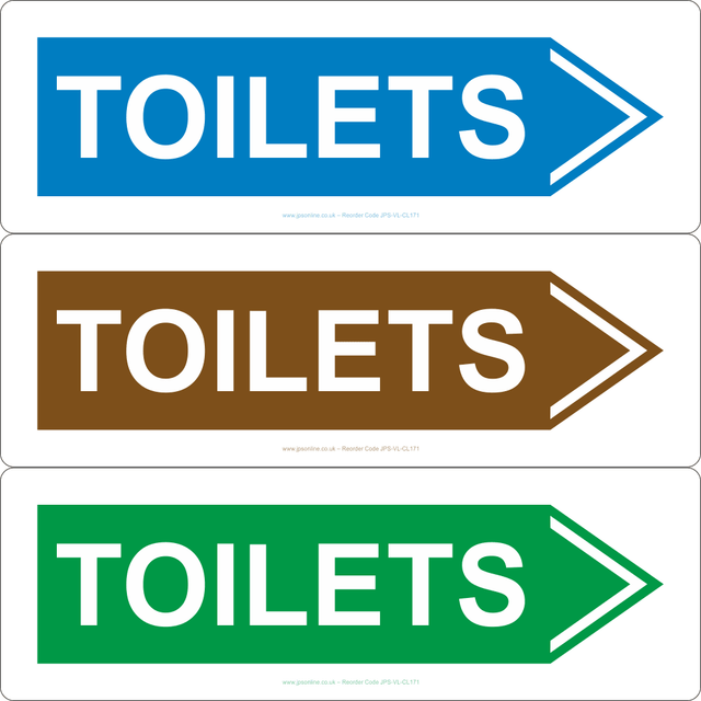Toilets (Right Arrow) Sign - JPS Online Ltd