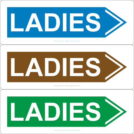 Toilets – Ladies (Right Arrow) Sign - JPS Online Ltd